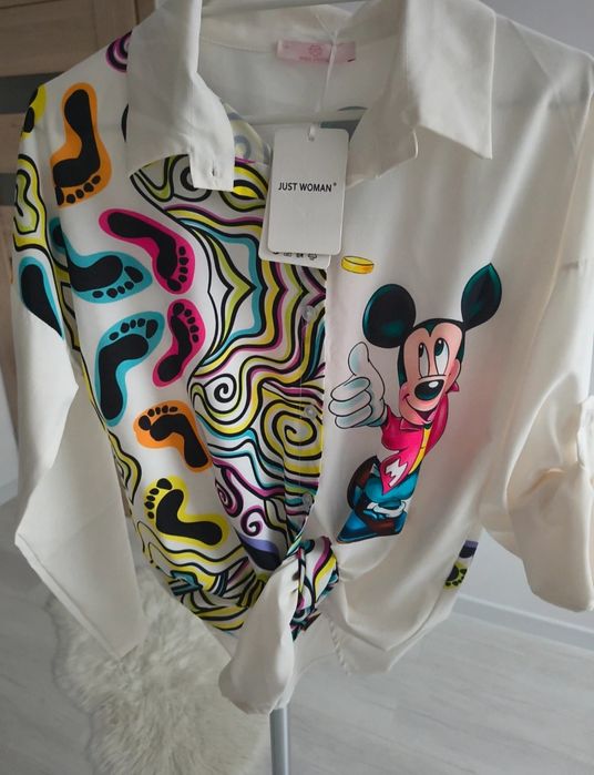 Koszula biała myszka Miki