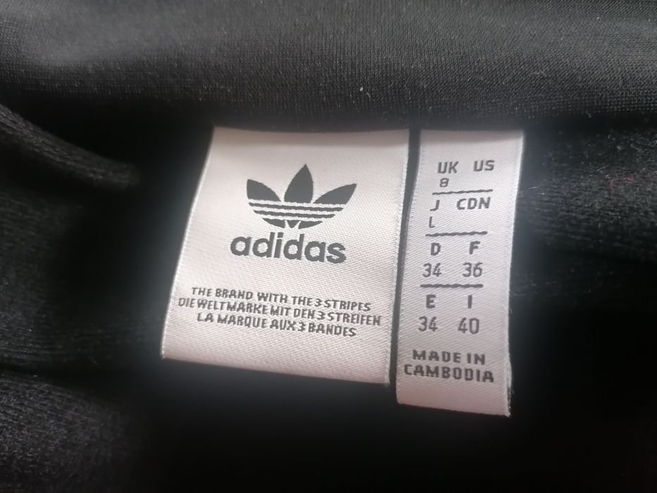 Bluza adidas czarna rozpinana XS