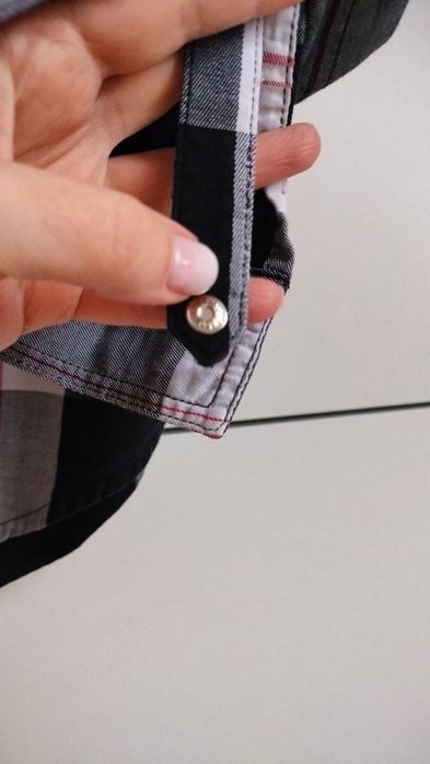 Koszula damska w kratę biało czarną rozmiar XS