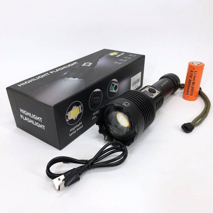 Фонарик прожектор Bailong тактический на аккумуляторе