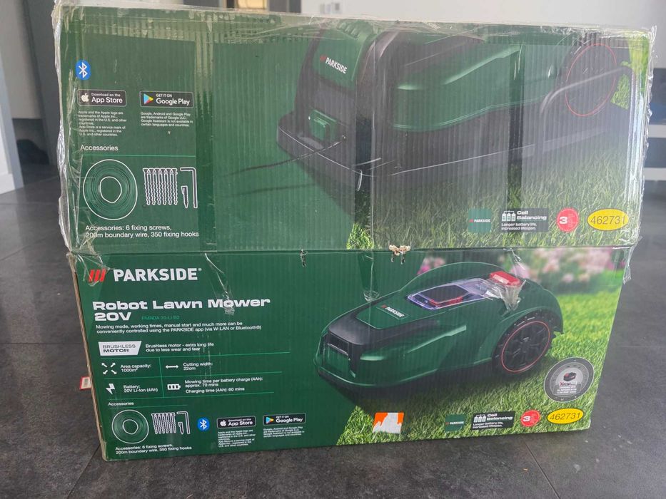 Robot koszący Parkside PMRDA 20-Li B2 Smart – NOWY – do 1000 m²– Wi-Fi / Bluetooth