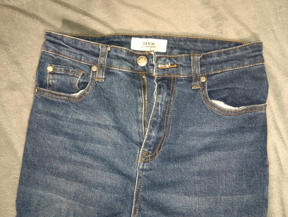 Прямі джинси сині