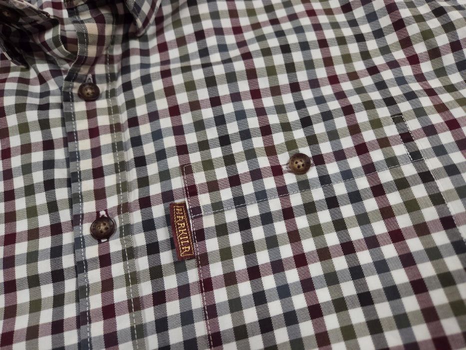 HARKILA Non Iron Classic Fit Koszula w Kratkę Męska r. XL