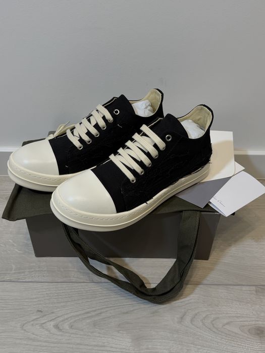 кеды Rick Owens Ramones Low DRKSHDW distressed shoes