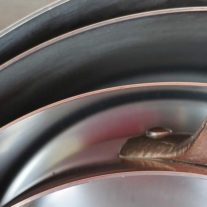 Miedziany garnek miedziane rondle komplet 4szt - sygnowane