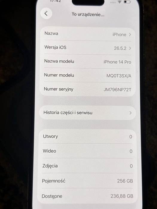 iPhone 14 pro 100% baterii 256 GB stan BDB