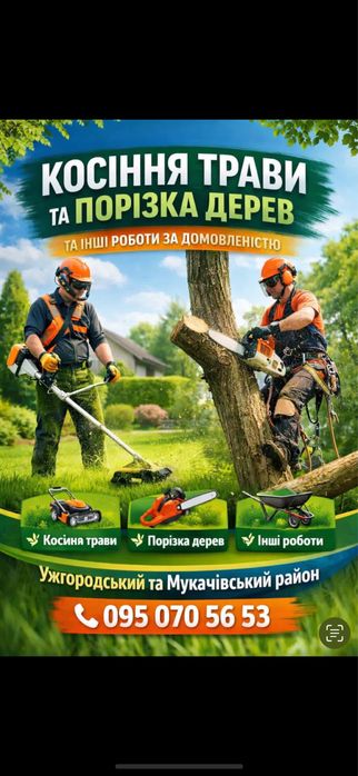 Чистка участків, покіс трави та інші роботи за домовленістю