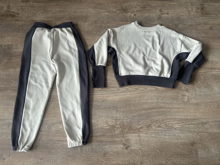 Sinsay dres 146 spodnie bluza 140 komplet set dresy