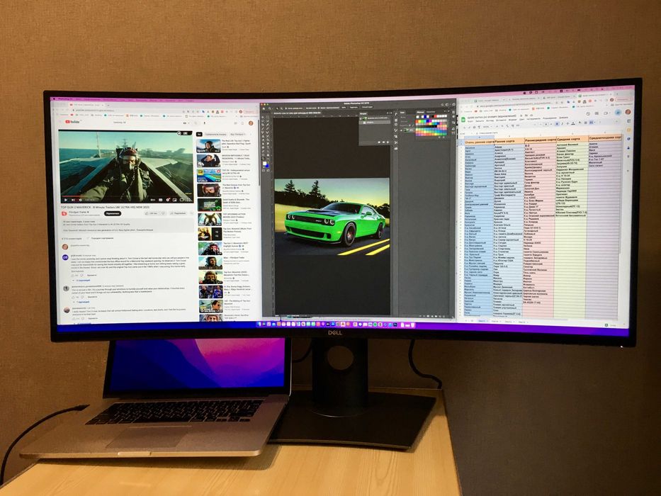 Монитор Dell U3818DW 4K 38’’ 21:9 IPS 3840x1600 60Hz Curved USB Type-C