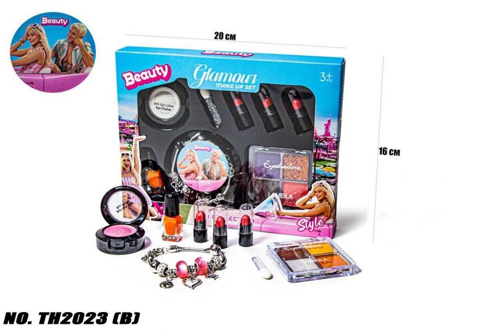 Детский набор косметики  Barbie + браслет Пандора. 4 вида