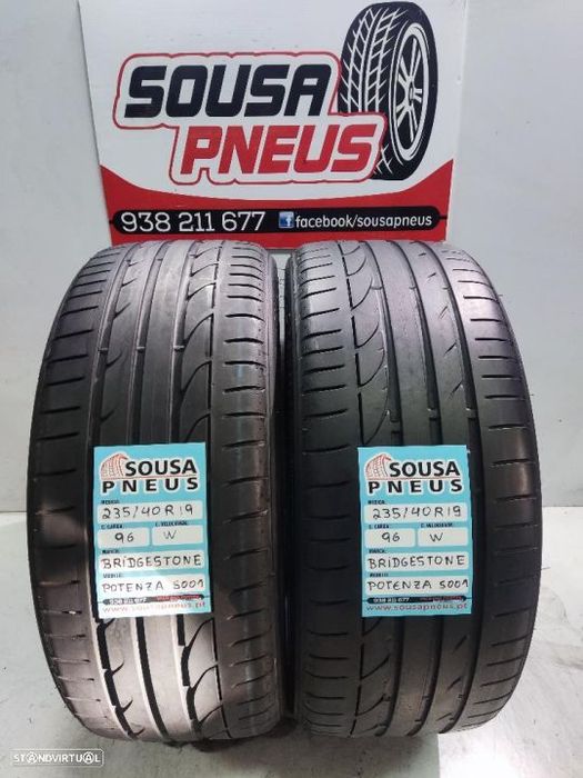 2 pneus semi novos 235-40r19 bridgestone - oferta dos portes