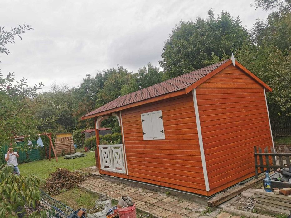 Domek drewniany narzędziowy,gospodarczy,ogrodowy,magazyn,taras, 3x3m