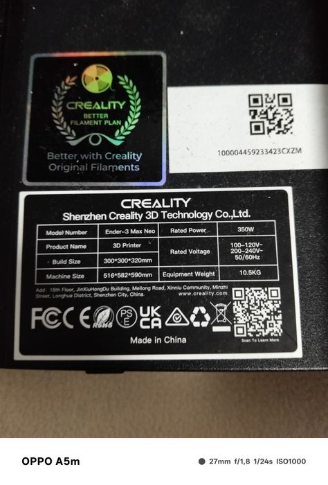 Impressora 3D ender 3 max neo sprite