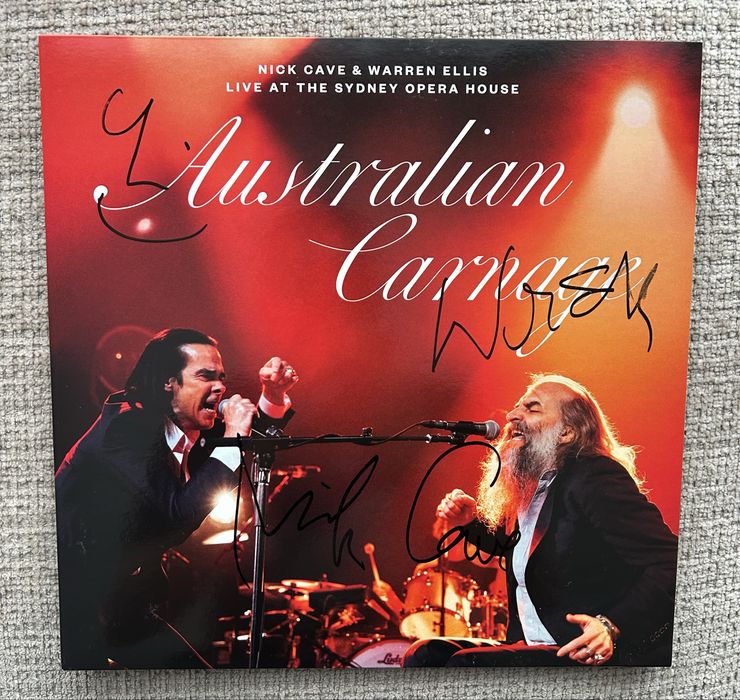 Nick Cave & Warren Ellis "Australian Carnage" Winyl LP z oryginalnym autografem