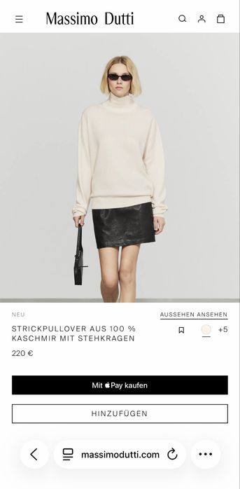 Кашемір + вовна светр гольф xs massimo dutti  стиль old money