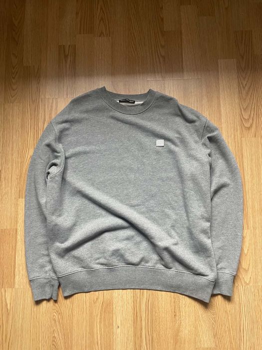 Bluza szara acne studios crewneck