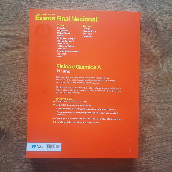 Físico-Química 11º ano, Preparação para o Exame Nacional, Porto Editora