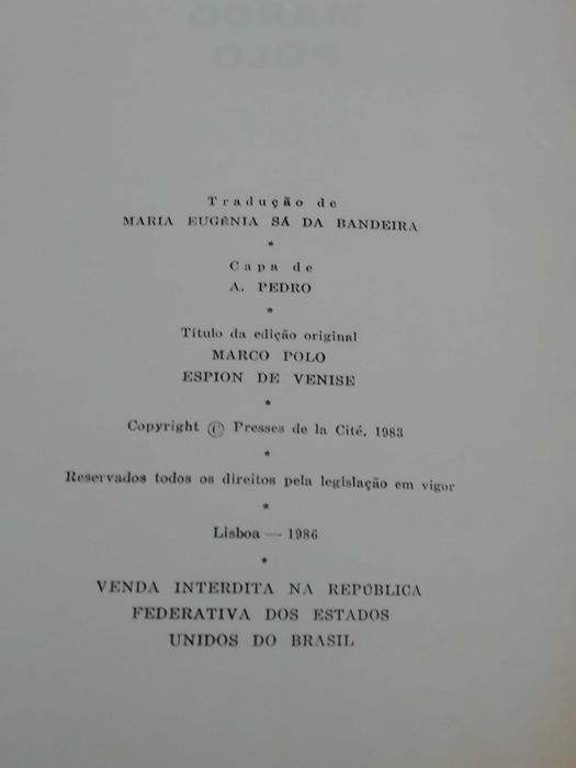 Marco Polo, Espião de Veneza, Jean Latérguy
