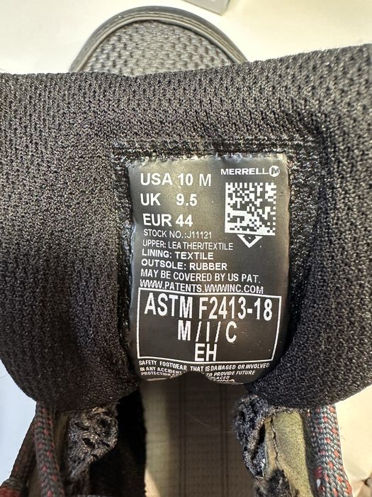 Робоче взуття Merrell з залізним носком.44 розмір.Довжина устілки 28.5