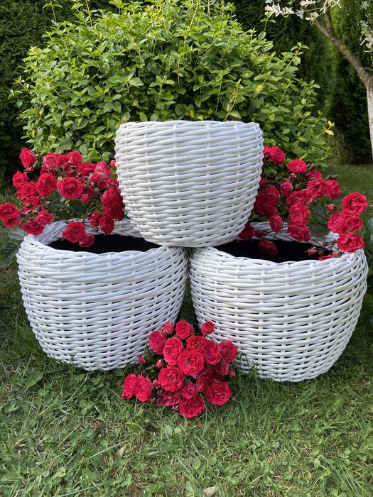 Кашпо з штучного ротангу, корзина, ротанг , горщик, кашпо