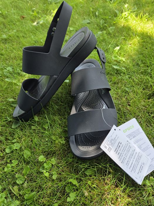Crocs Brooklyn Backstrap Low Low czarne 39/40 | Black Platform Sandals
