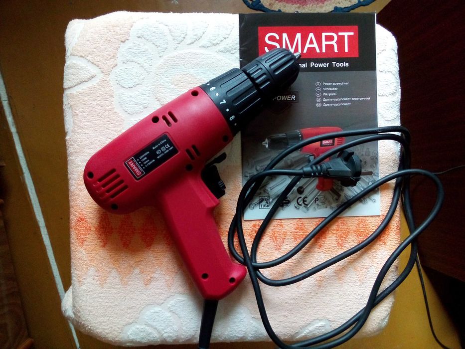 сетевой шуруповерт дрель SMART SSD-1001 750 Вт (полный комплект) новый