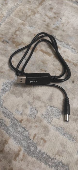 Кабель, перехідник, шнур живлення USB/DC 9V 12V від повербанку до роут