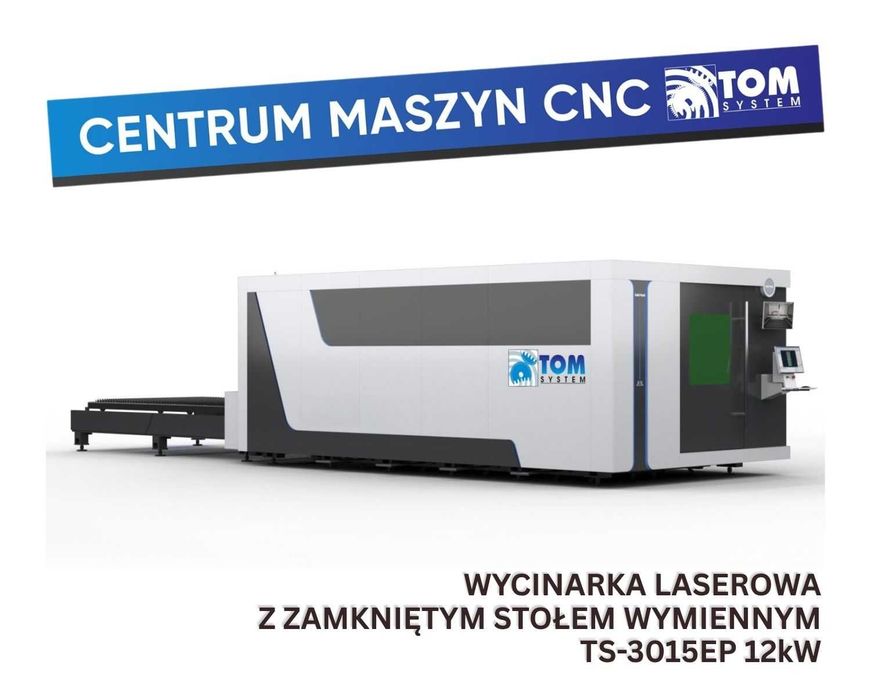 Wycinarka Laserowa z Zamkniętym Stołem Wymiennym TS-3015EP 12kW Raycus BOCI FSCUT6000E