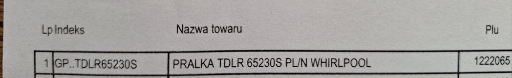 Whirpool programator moduł sterujący pralka TDLR65230S