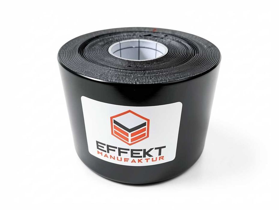 S271 Taśma Kinezjologiczna Effekt Manufaktur Czarna Kinesiotaping Tejp Sportowy Plastry Dynamiczne Do Klawiterapii Usztywniająca Mięśnie Stawy 5cm x5m