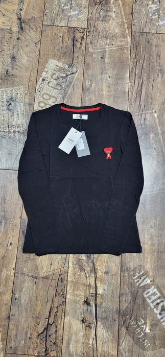 Ami longslee long bluzka damska bawełna premium złote serce S