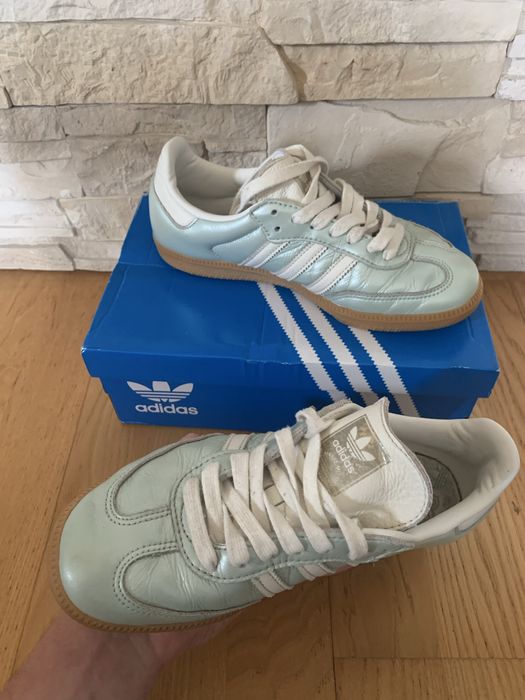 Adidas Samba OG Linen Green Metallic miętowe skóra r. 38 2/3 (IG1965) Box