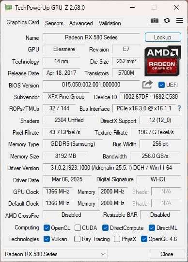 Продаю відеокарту XFX RX 580 8GB
