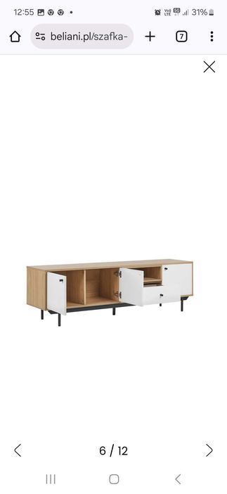 Rtv Beliani Itaca Biały /Oak Nowe w Kartonie