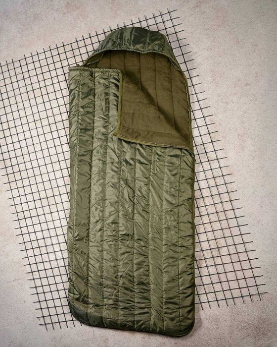 Зимовий спальний мішок з капюшоном тактичний -20 C° на флісі.