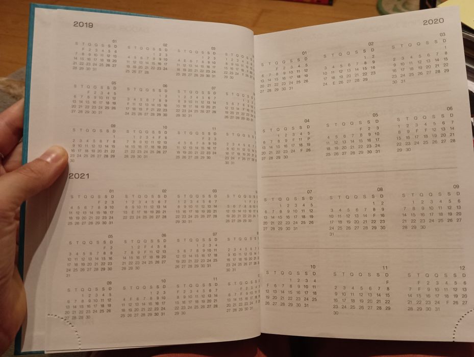 Agenda diária 2020
