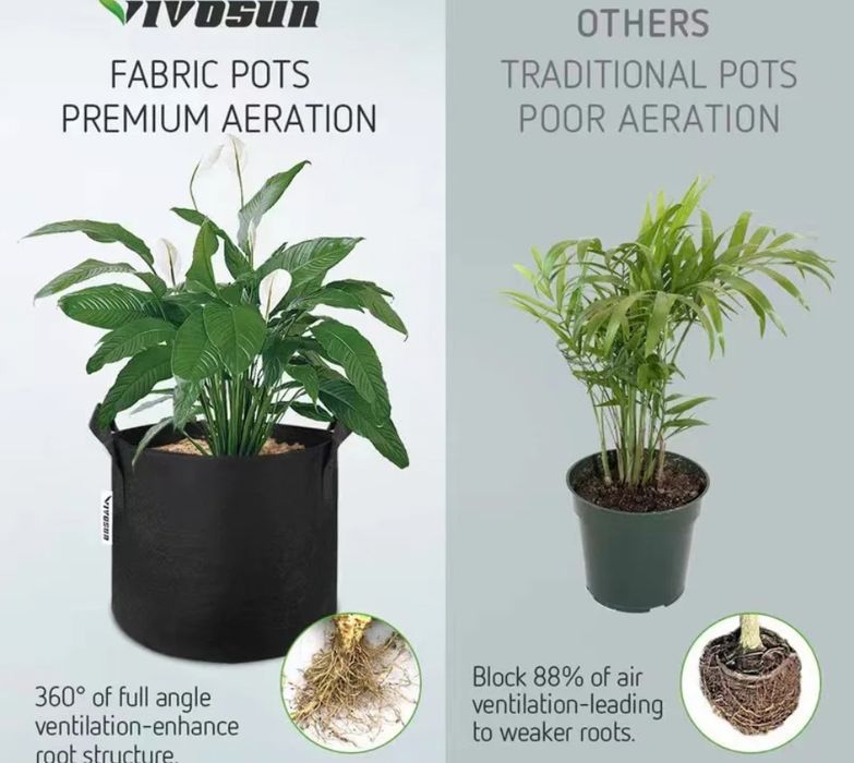 Duza donicza materialowa filcowa