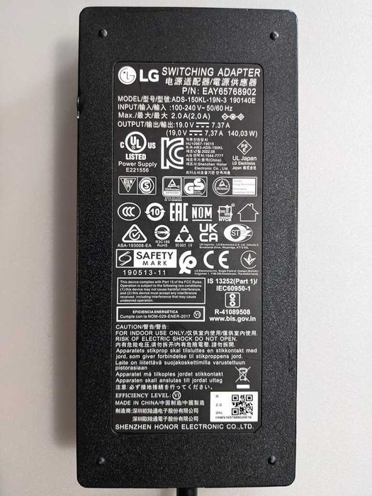 LG ADS-150KL-19N-3 EAY65768902 19.0V 7.37A 140.03W для LG 38GN950
