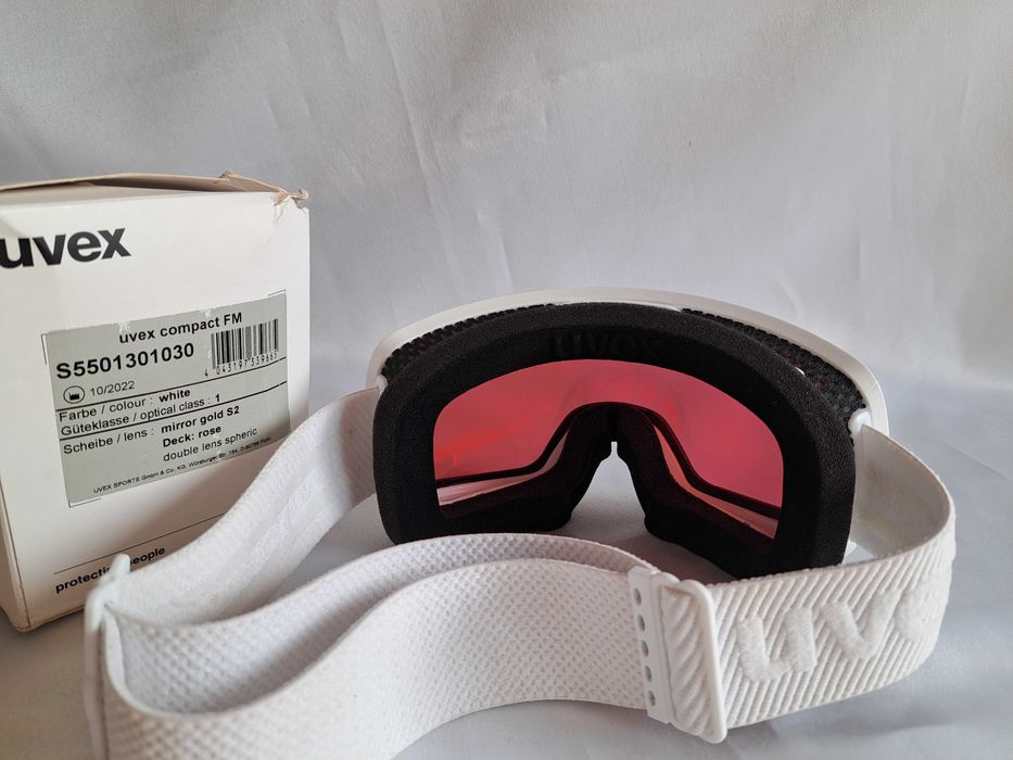 Gogle narciarskie Uvex Compact FM White Mirror Gold S2