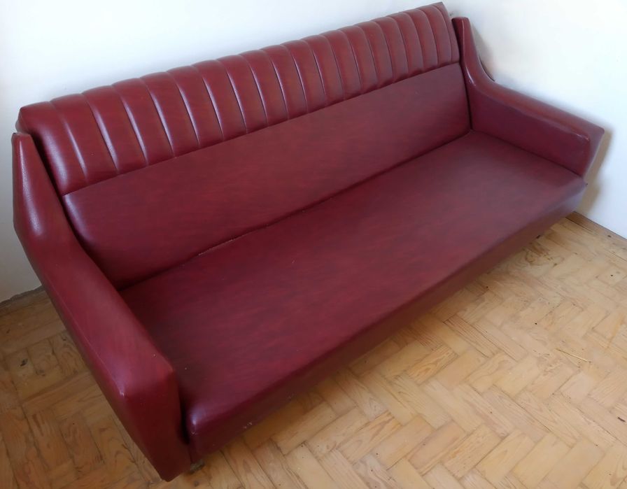 Sofá Napa Tailfin Reclinável Meados do Século XX Vintage Man Cave