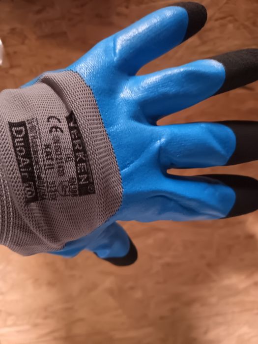 Rękawiczki robocze  12szt super mocne powlekane latexem