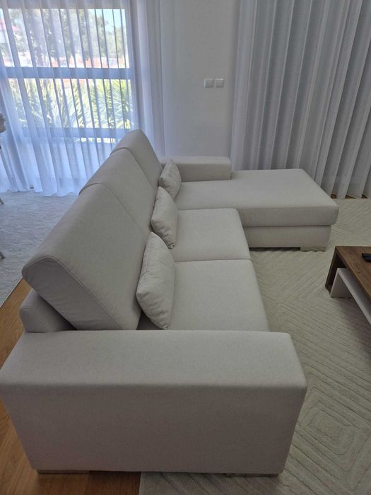 Sofá Geneve com Chaise Longue total 3 lugares - Antarte