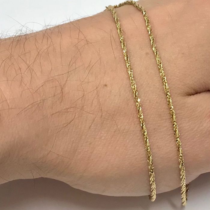 Złoty ŁAŃCUSZEK damski 18K ORYGINALNY splot 40cm