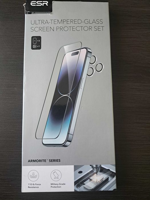 Zestaw folii ochronnych ze szkła hartowanego ESR iPhone 15 Pro Max