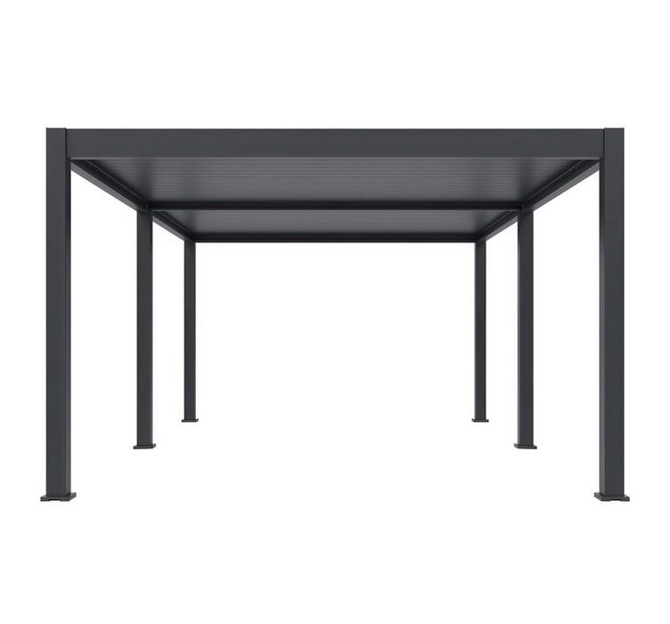 Pergola elektryczna tarasowa 4x6 DELUXE PRO AUTOMATIC z oświetleniem LED, Anthracite - Gutroof