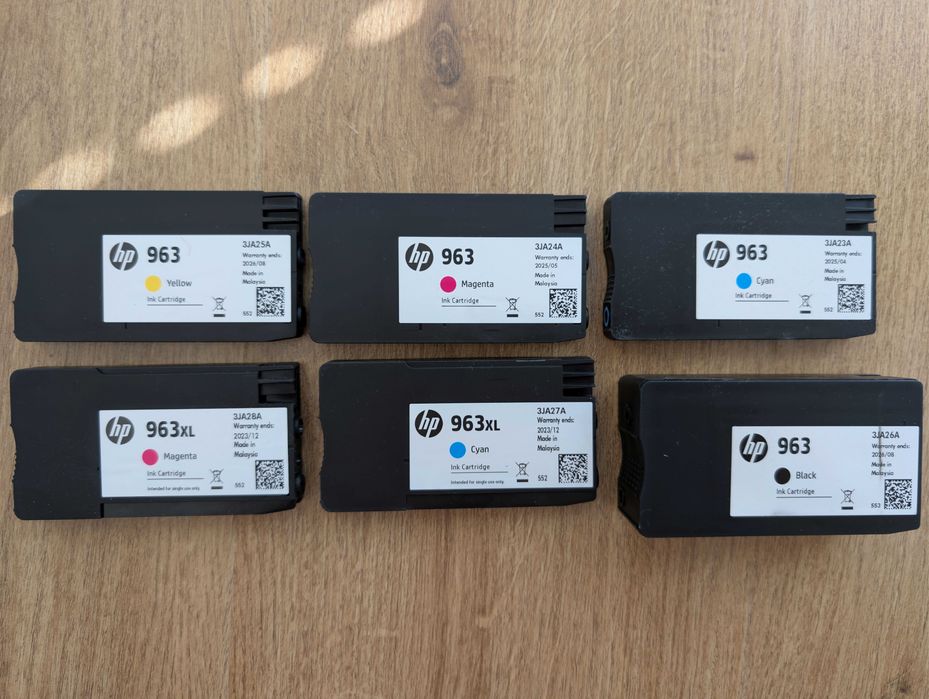 Tusze HP 963 oryginalne, puste