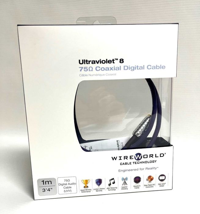 Wireworld Ultraviolet 8 coaxial 75-ohm - 1m wtyk RCA na RCA/Promocja