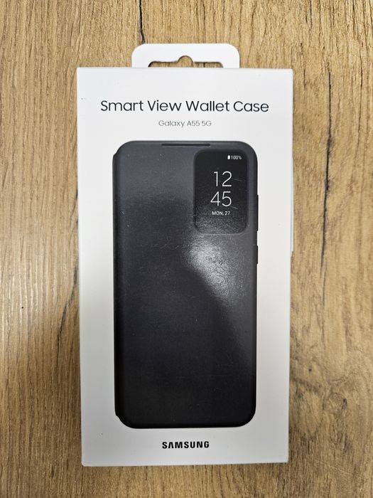 Nowe Oryginalne Etui do Samsung A55, Smart View Wallet Case Czarny