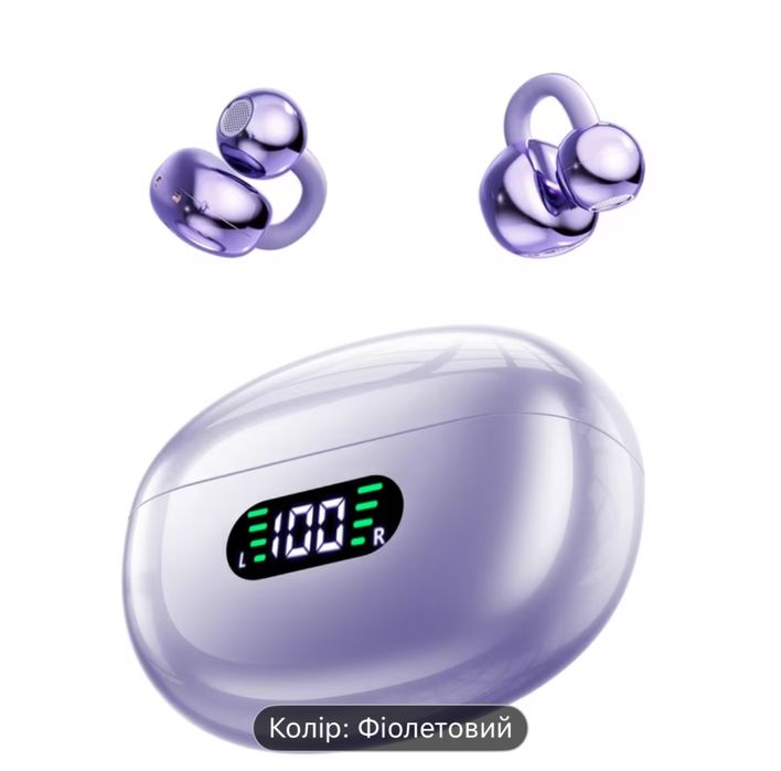 наушники беспроводные. Наушники с клипсой. Навушники беспровідні