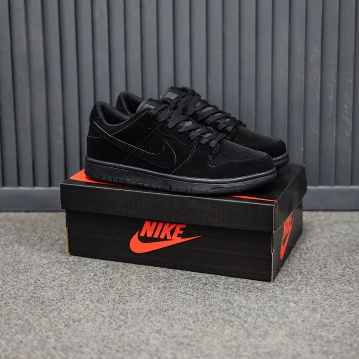 Кросівки Nike SB Dunk low Total Black premium | Кроссовки Найк чоловічі жіночі